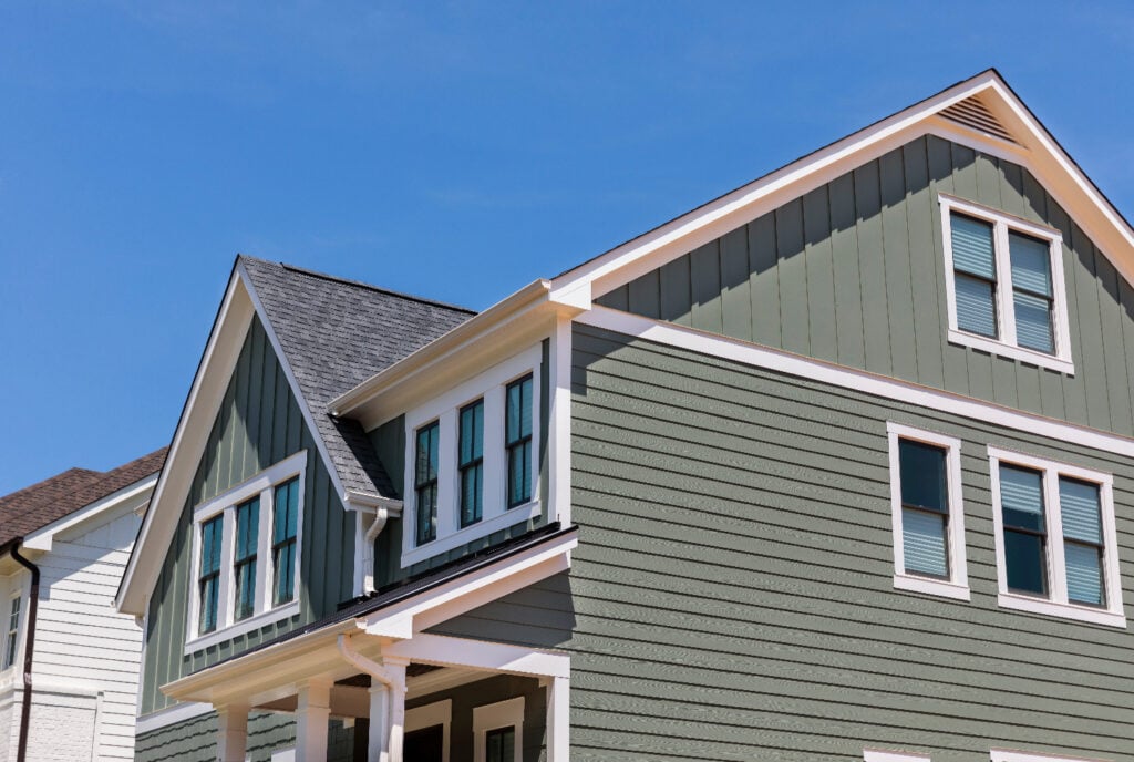 a house with a complete siding