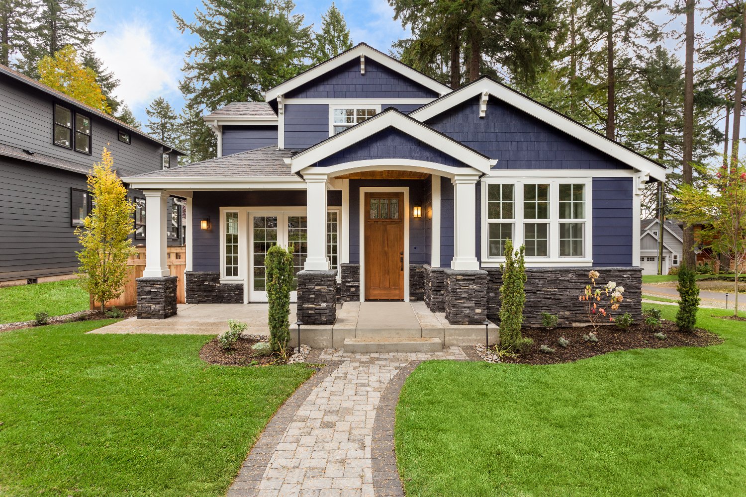A house's beautiful painted exterior