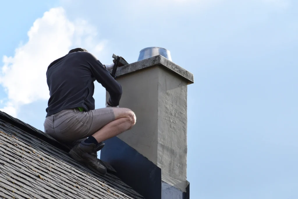 Flashing types-flashing on chimney