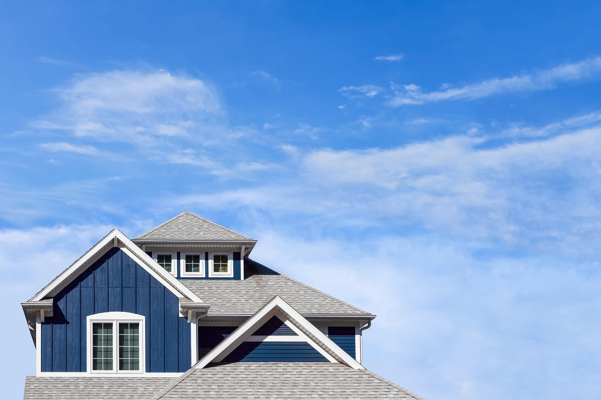 composite shingles-view of house roof