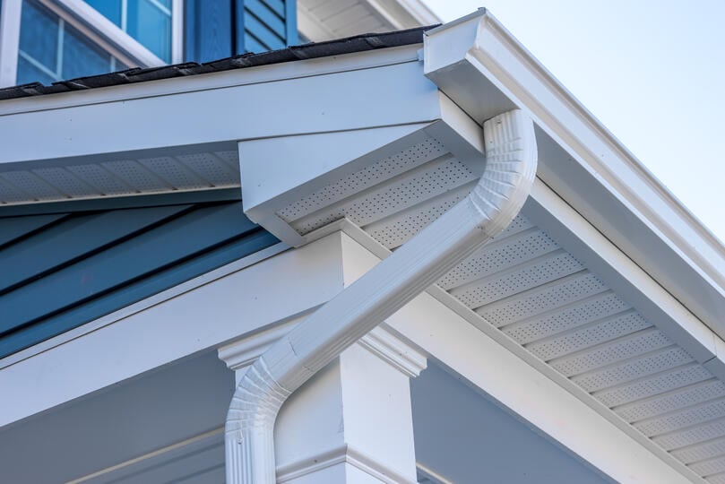 layers of a roof-gutters and downspouts