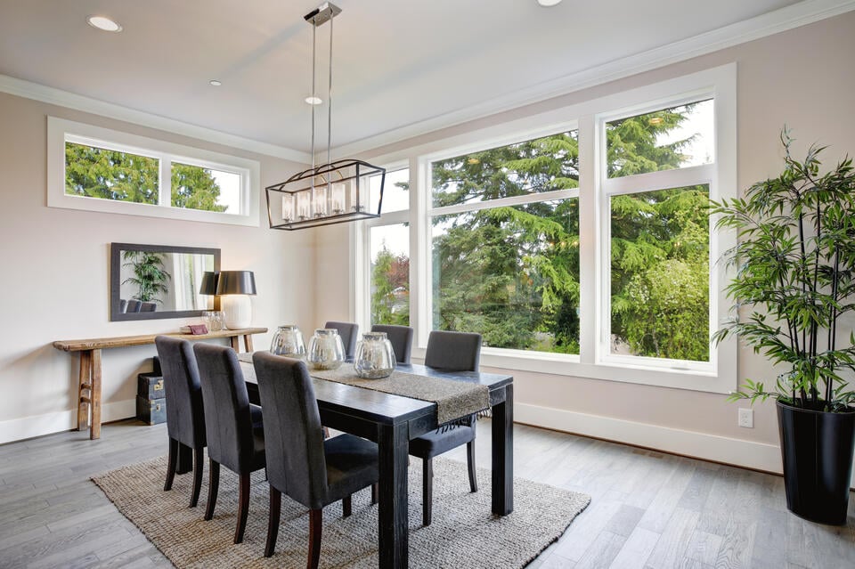 types of windows-picture window in living room