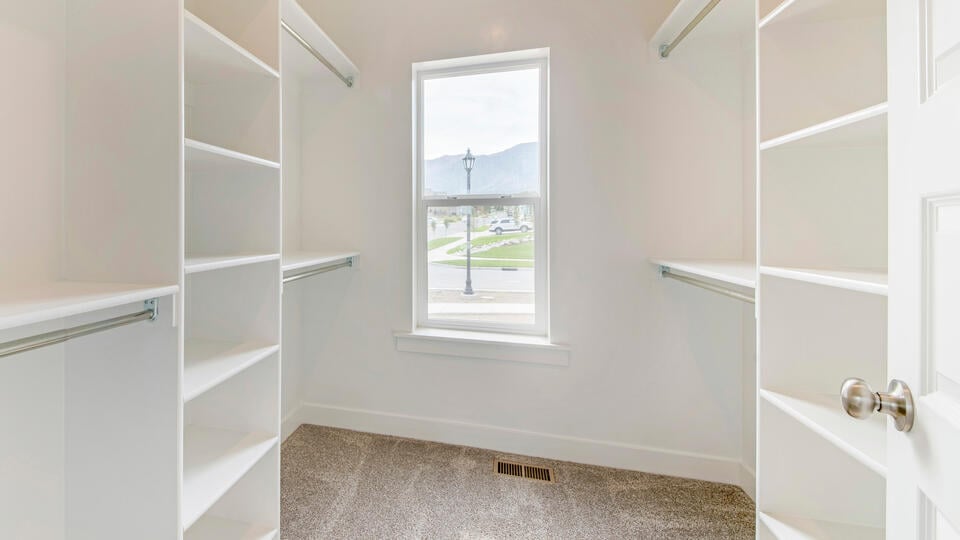 types of windows-single hung window in a closet