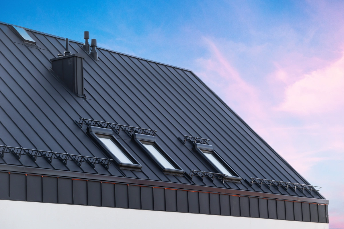 3 skylights metal roof