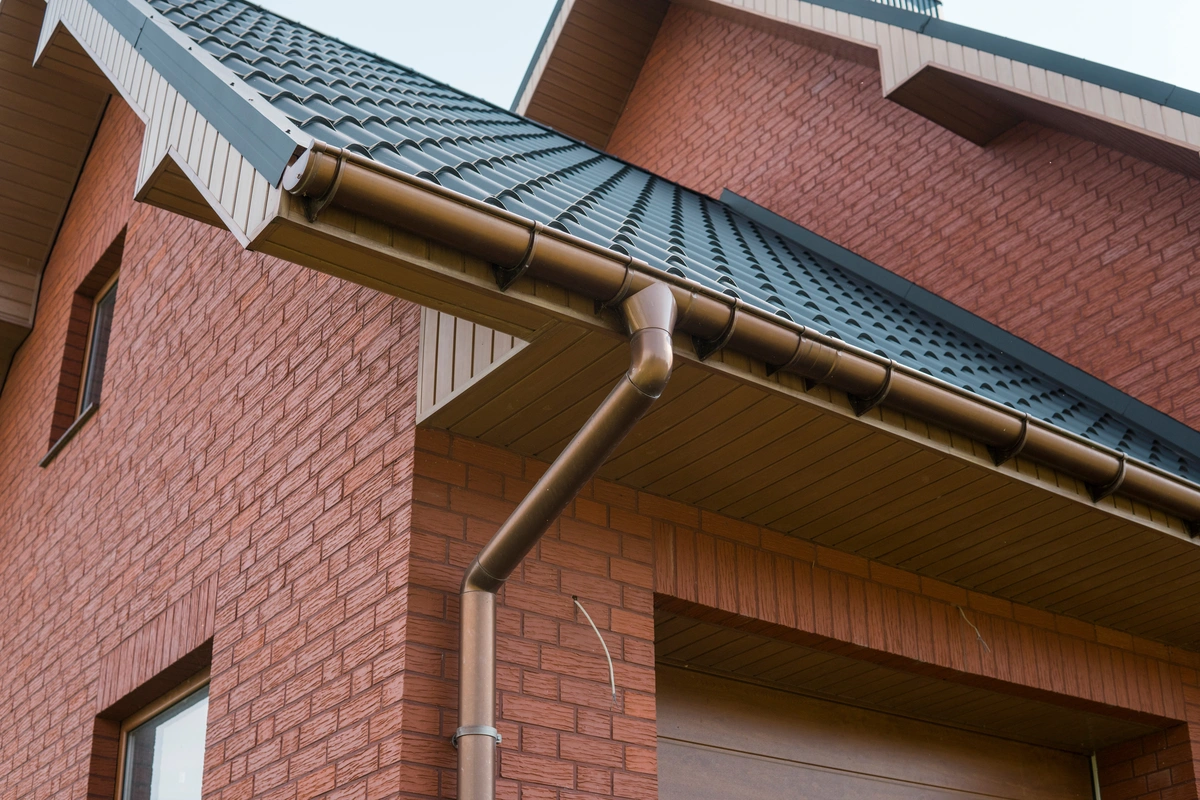 brick metal roof