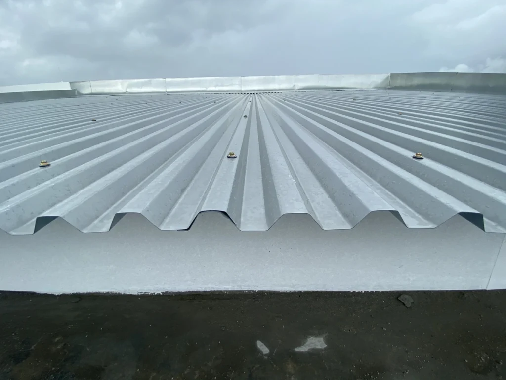 sheet gray metal roof