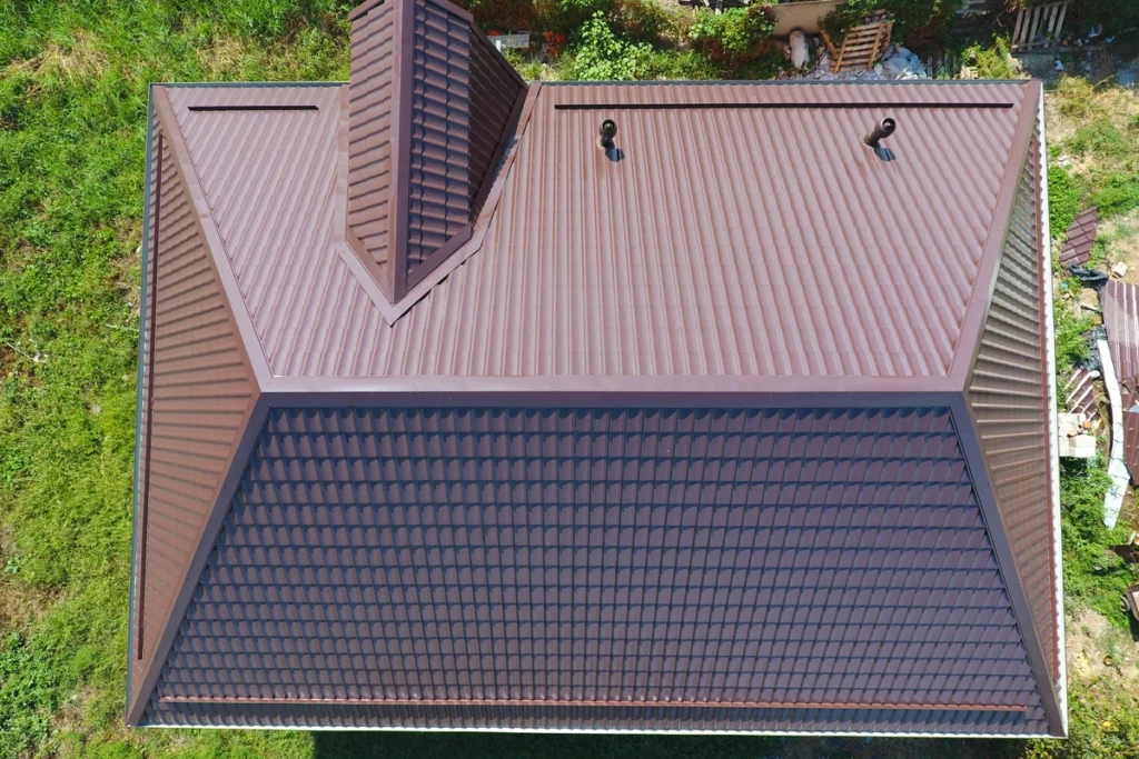 top view metal roof