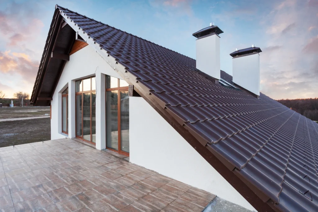 white side metal roof