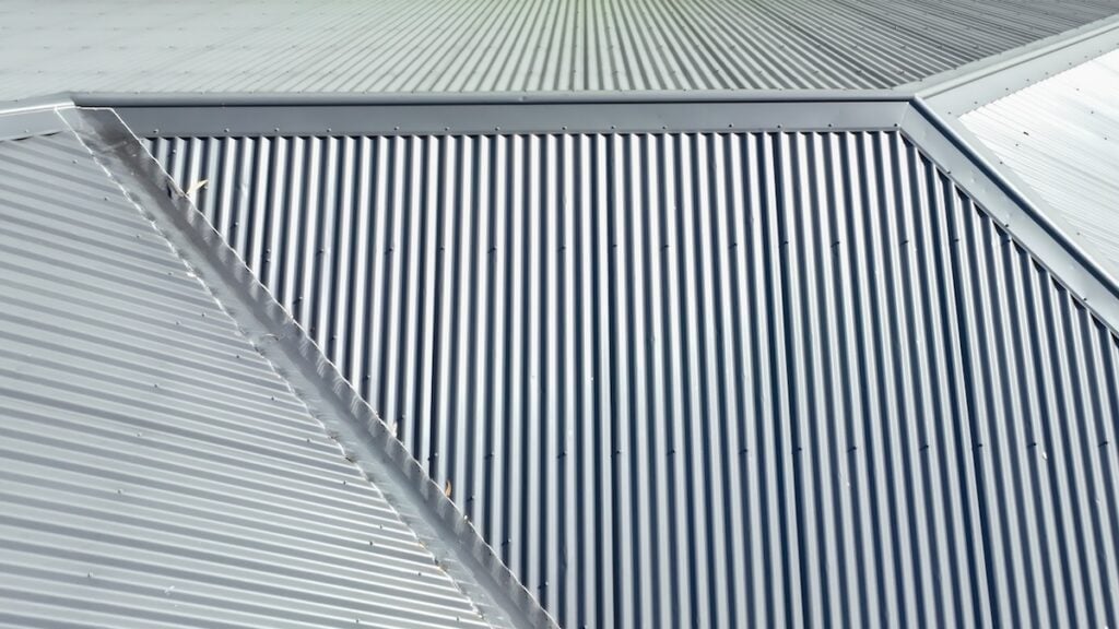 grey coated corrugated roof