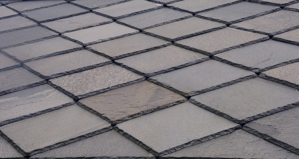 Gray slate shingles 